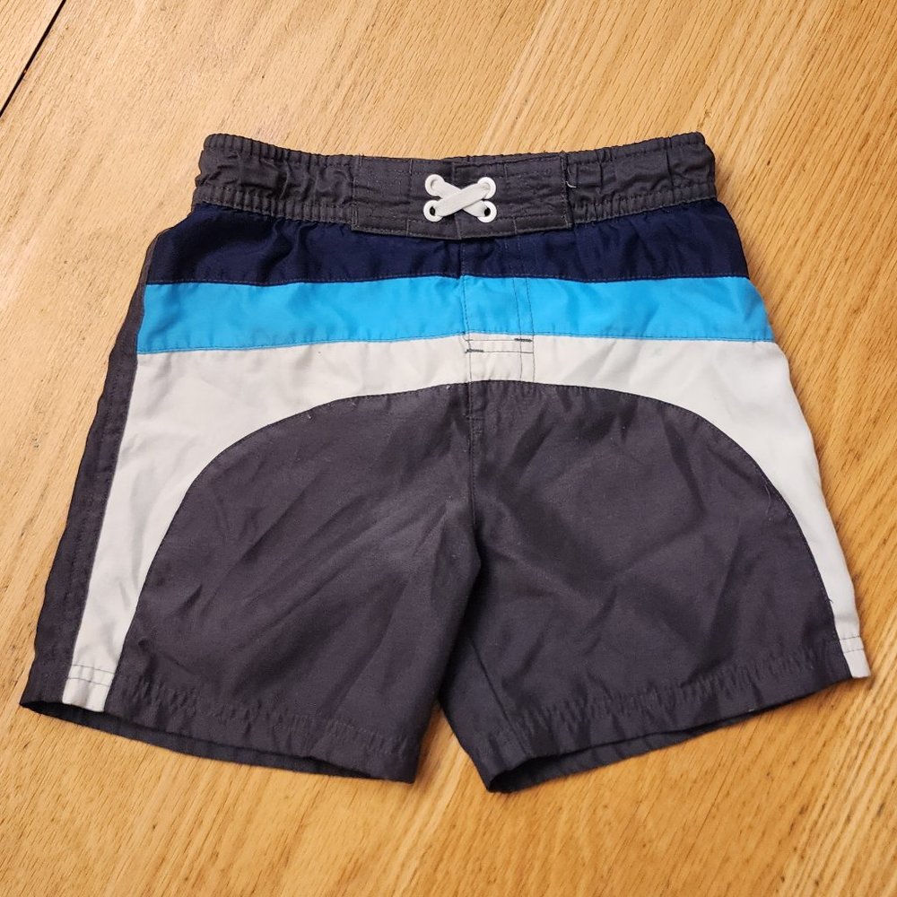 Circo Blue/White/Gray Toddler Swimsuit Trunks Size 3T